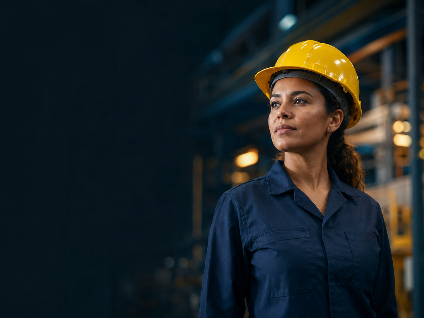 Engenheira de segurança do trabalho em ambiente industrial